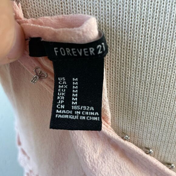 Forever 21 Pink Spaghetti Strap Tank Top Size M EUC - Picture 8 of 9